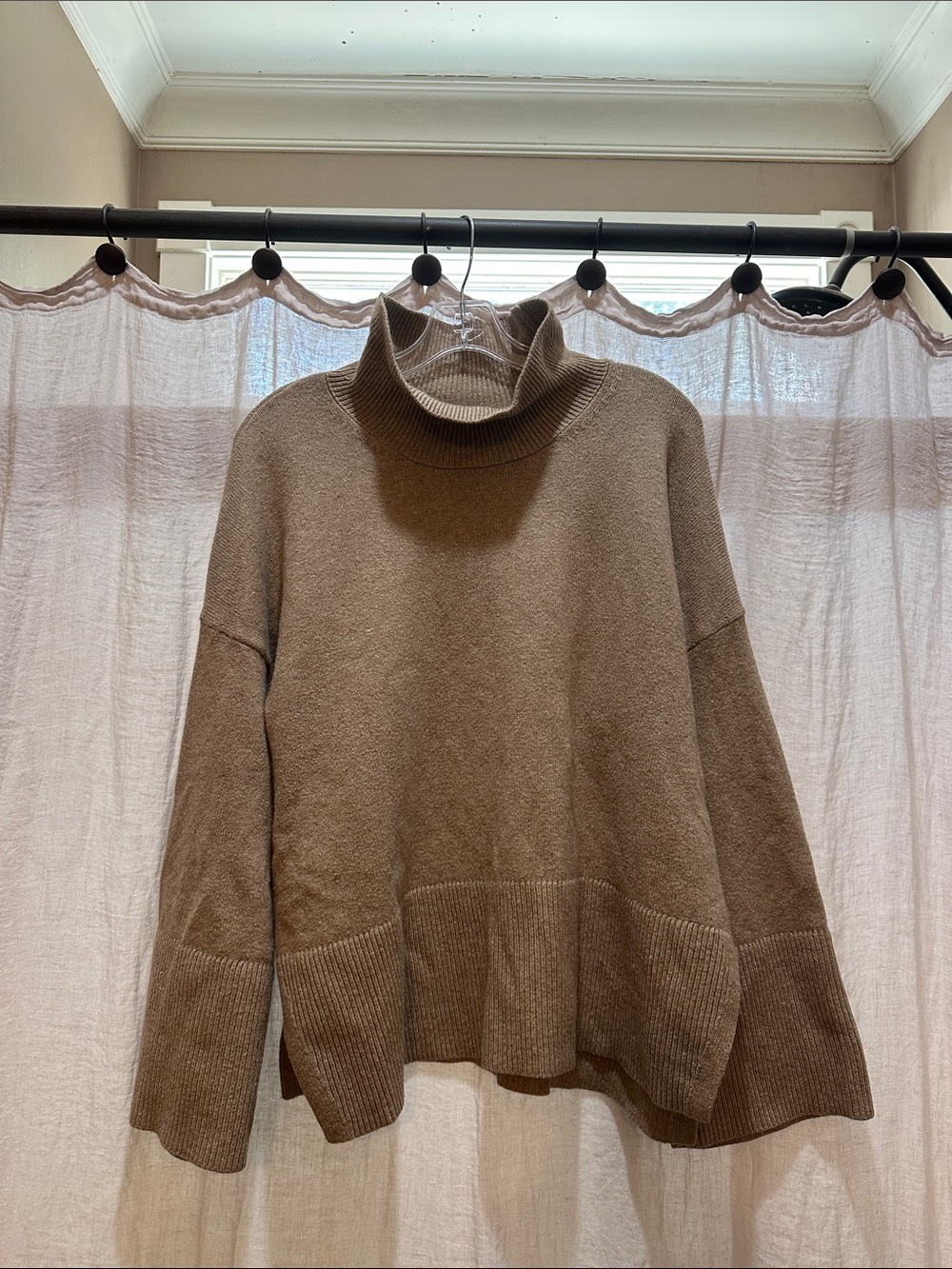 Banana Republic Taupe Cowl Neck Sweater
